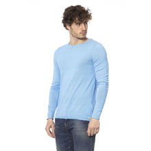 Load image into Gallery viewer, Distretto12 Elegant Light Blue Crewneck Cotton Sweater
