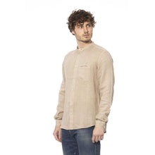 Load image into Gallery viewer, Distretto12 Elegant Beige Mandarin Collar Linen Shirt
