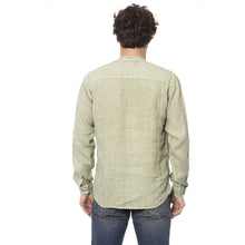 Load image into Gallery viewer, Distretto12 Elegant Green Linen Shirt with Mandarin Collar
