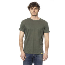 Load image into Gallery viewer, Distretto12 Elegant Green Crew Neck Cotton Tee
