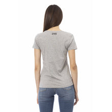 Load image into Gallery viewer, Trussardi Action Chic Gray Cotton Blend Tee with Unique Print
