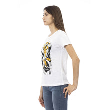 Load image into Gallery viewer, Trussardi Action Chic White Short Sleeve Tee with Exclusive Print
