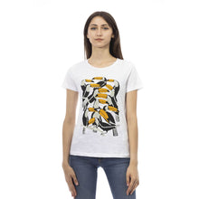 Load image into Gallery viewer, Trussardi Action Chic White Short Sleeve Tee with Exclusive Print
