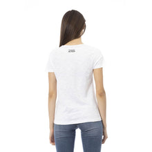 Load image into Gallery viewer, Trussardi Action Chic White Short Sleeve Tee with Exclusive Print
