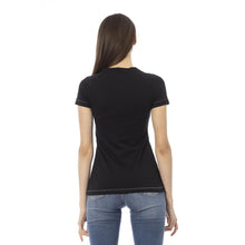 Load image into Gallery viewer, Trussardi Action Chic Black Cotton Tee with Unique Front Print
