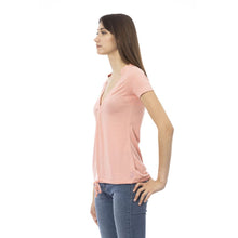 Load image into Gallery viewer, Trussardi Action Elegant Pink Short Sleeve Tee with Chic Print
