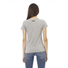 Load image into Gallery viewer, Trussardi Action Elegant Gray V-Neck Tee with Front Print
