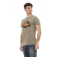 Load image into Gallery viewer, Trussardi Action Sleek Green Short Sleeve Tee with Chic Front Print
