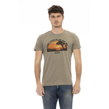 Load image into Gallery viewer, Trussardi Action Sleek Green Short Sleeve Tee with Chic Front Print
