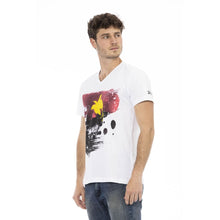 Load image into Gallery viewer, Trussardi Action Elegant White V-Neck Tee with Front Print
