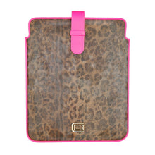 Load image into Gallery viewer, Cavalli Class Fuchsia Leopard Print Calfskin Tablet Case
