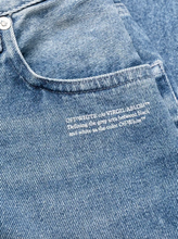 Load image into Gallery viewer, Off-White Elevated Denim Elegance in Striking Blue
