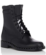 Load image into Gallery viewer, Off-White Studded Calfskin Lace-Up Ankle Boots
