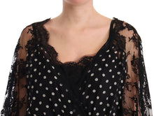 Load image into Gallery viewer, Dolce &amp; Gabbana Elegant Lace Floral Maxi Dress with Polka Dots
