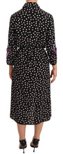 Load image into Gallery viewer, Dolce &amp; Gabbana Elegant Silk Polka Dot Sequin Midi Dress

