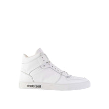 Load image into Gallery viewer, Roberto Cavalli White Suede High-Top Sneakers
