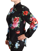 Load image into Gallery viewer, Dolce &amp; Gabbana Elegant Floral Silk-Cotton Polo Blouse
