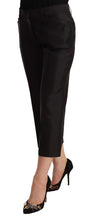 Load image into Gallery viewer, Dolce &amp; Gabbana Chic Silk Cropped Trousers in Timeless Black
