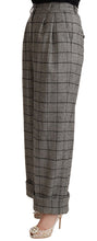 Load image into Gallery viewer, Dolce &amp; Gabbana Elegant High Waist Straight Trousers In Grey
