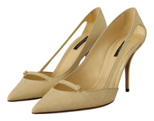 Load image into Gallery viewer, Dolce &amp; Gabbana Chic Pointed Toe Leather Pumps in Sunshine Yellow
