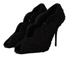 Load image into Gallery viewer, Dolce &amp; Gabbana Elegant Black Lace Stiletto Heels
