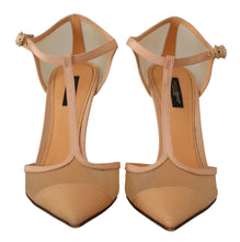 Load image into Gallery viewer, Dolce &amp; Gabbana Elegant Beige Mesh T-Strap Pumps
