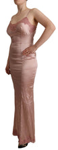 Load image into Gallery viewer, Dolce &amp; Gabbana Elegant Pink Lace Maxi Bodycon Dress
