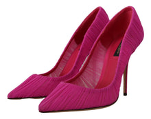 Load image into Gallery viewer, Dolce &amp; Gabbana Elegant Pink Tulle Mesh Heels Pumps
