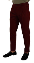 Load image into Gallery viewer, Dolce &amp; Gabbana Elegant Dark Red Dress Chinos for Men
