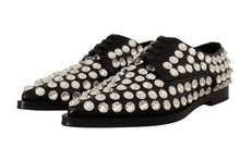 Load image into Gallery viewer, Dolce &amp; Gabbana Crystal-Embellished Leather Formal Flats
