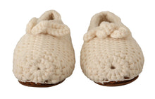 Load image into Gallery viewer, Dolce &amp; Gabbana Chic Wool Knit Ballerina Flats
