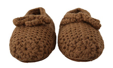 Load image into Gallery viewer, Dolce &amp; Gabbana Elegant Wool Knit Ballerina Flats in Brown
