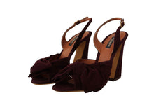 Load image into Gallery viewer, Dolce &amp; Gabbana Elegant Purple Suede Heels Sandals
