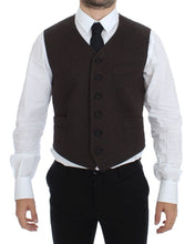 Load image into Gallery viewer, Dolce &amp; Gabbana Brown Cotton Blend Dress Vest Gilet
