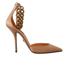 Load image into Gallery viewer, Dolce &amp; Gabbana Elegant Beige Silk Ankle Strap Pumps
