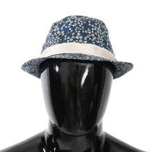 Load image into Gallery viewer, Dolce &amp; Gabbana Elegant Bow Print Fedora Hat in Blue &amp; White
