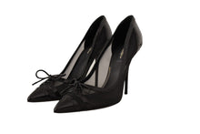 Load image into Gallery viewer, Dolce &amp; Gabbana Elegant Black Mesh Stiletto Pumps
