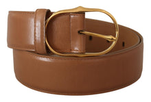 Load image into Gallery viewer, Dolce &amp; Gabbana Elegant Gold Buckle Leather Belt
