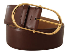 Load image into Gallery viewer, Dolce &amp; Gabbana Elegant Oval Buckle Leather Belt
