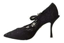 Load image into Gallery viewer, Dolce &amp; Gabbana Elegant Black Lace Stiletto Pumps
