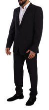 Load image into Gallery viewer, Dolce &amp; Gabbana Elegant Navy Slim Fit Wool Silk Two-Piece Suit
