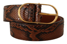 Load image into Gallery viewer, Dolce &amp; Gabbana Elegant Leather Belt with Gold Buckle
