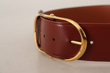 Load image into Gallery viewer, Dolce &amp; Gabbana Elegant Gold Buckle Leather Belt
