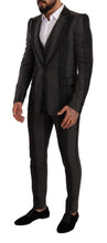 Load image into Gallery viewer, Dolce &amp; Gabbana Elegant Striped Three-Piece Suit
