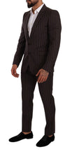 Load image into Gallery viewer, Dolce &amp; Gabbana Elegant Maroon Striped Slim Fit Suit
