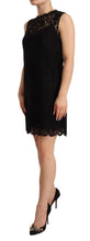Load image into Gallery viewer, Dolce &amp; Gabbana Elegant Floral Lace Sheath Dress in Black
