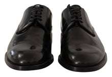 Load image into Gallery viewer, Dolce &amp; Gabbana Black Leather Lace Up Formal Derby Shoes
