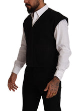 Load image into Gallery viewer, Dolce &amp; Gabbana Elegant Black Wool Cotton Dress Vest
