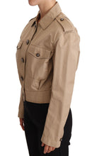 Load image into Gallery viewer, Dolce &amp; Gabbana Beige Cropped Fitted Cotton Coat Jacket
