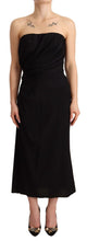 Load image into Gallery viewer, Dolce &amp; Gabbana Elegant Strapless Silk Midi Dress
